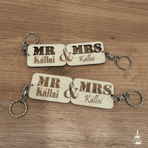 Mr & Mrs kulcstartó
