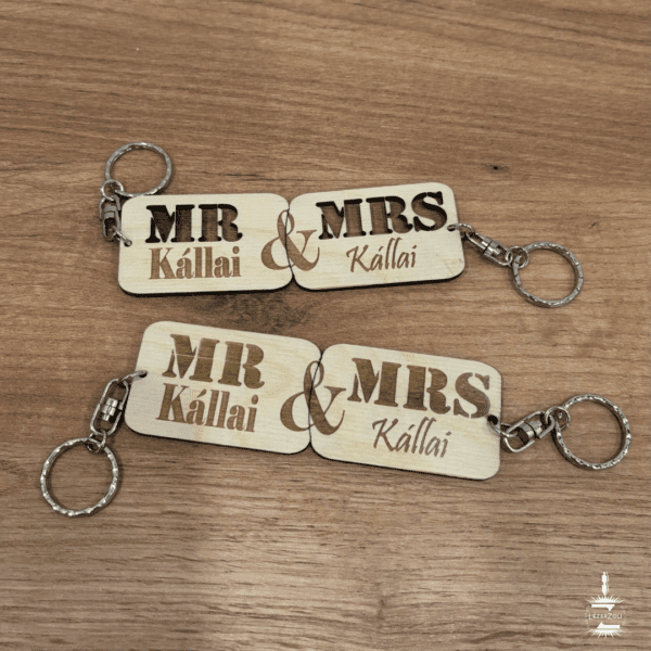 Mr & Mrs kulcstartó