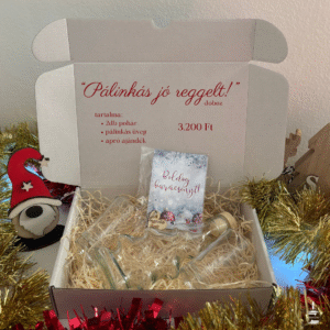 "Pálinkás jó reggelt" karácsonyi ajándékdoboz