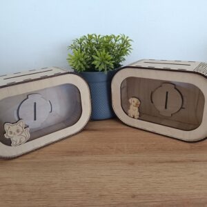 Gyerek persely figurával+névvel