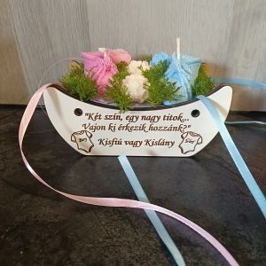 Babaváró szójaviasz gyertyacsokor – Kisfiú vagy kislány? 💗💙